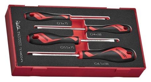 ZESTAW WKRĘTAKÓW PŁASKICH TENG TOOLS TEAMD04N, 4SZT. ZESTAW WKRĘTAKÓW PŁASKICH TENG TOOLS TEAMD04N, 4SZT.