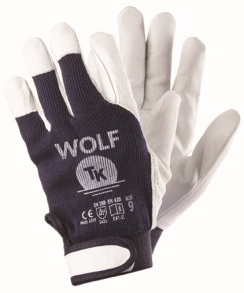RĘKAWICE MONTERSKIE NA RZEP, WOLF ROZMIAR 8 RĘKAWICE MONTERSKIE NA RZEP, WOLF ROZMIAR 8