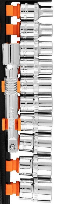 ZESTAW KLUCZY NASADOWYCH 1/2'', 12SZT, 6-KĄTNE ZESTAW KLUCZY NASADOWYCH 1/2'', 12SZT, 6-KĄTNE