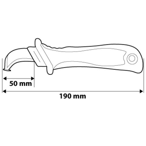 NÓŻ MONTERSKI 1000V 190MM NÓŻ MONTERSKI 1000V 190MM