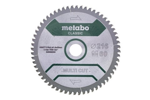 PIŁA TARCZOWA MULTI CUT CLASSIC 216*30MM Z60 PIŁA TARCZOWA MULTI CUT CLASSIC 216*30MM Z60