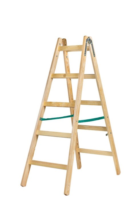 DRABINA DREWNIANA BRAKET STANDARD 2X5 SZCZEBLI 153CM DRABINA DREWNIANA BRAKET STANDARD 2X5 SZCZEBLI 153CM