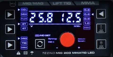 PÓŁAUTOMAT SPAWALNICZY TECNOMIG 203 MIG/TIG/MMA SYNERGIC LED PÓŁAUTOMAT SPAWALNICZY TECNOMIG 203 MIG/TIG/MMA SYNERGIC LED