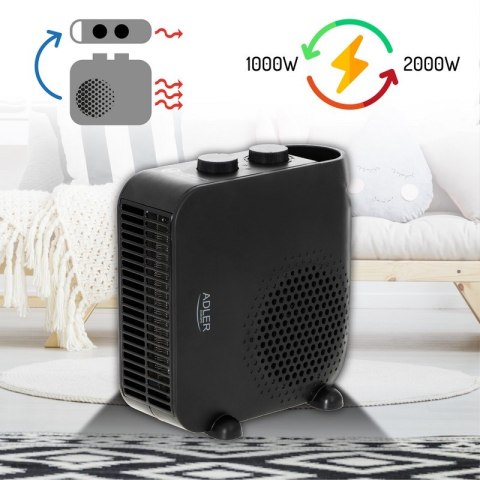 TERMOWENTYLATOR CZARNY 2000W AD 7725B TERMOWENTYLATOR CZARNY 2000W AD 7725B