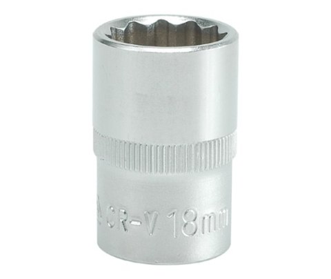 NASADKA KRÓTKA 12-KĄTNA CHROMOWANA 1/2'' 19MM YATO