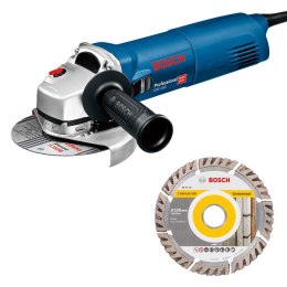 SZLIFIERKA KĄTOWA 125MM GWS 1400 1400W + TARCZA DIAMENTOWA BOSCH