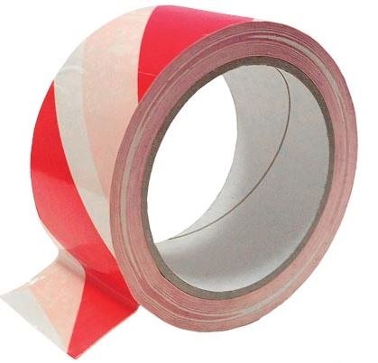 TAŚMA OSTRZEGAWCZA BIAŁO-CZERWONA 75-80MM*100M TAŚMA OSTRZEGAWCZA BIAŁO-CZERWONA 75-80MM*100M