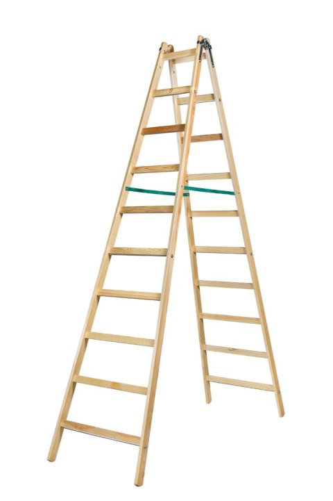 DRABINA DREWNIANA BRAKET PREMIUM 2X10 SZCZEBLI 299CM DRABINA DREWNIANA BRAKET PREMIUM 2X10 SZCZEBLI 299CM