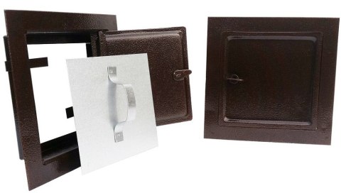 DRZWICZKI KOMINOWE BRĄZOWE 140*140MM MAŁE DRZWICZKI KOMINOWE BRĄZOWE 140*140MM MAŁE