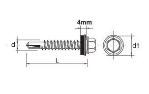 WKRĘT SAMOWIERTNY IMPAX Z EPDM OCYNKOWANY 5.5*50MM #5MM WKRĘT SAMOWIERTNY IMPAX Z EPDM OCYNKOWANY 5.5*50MM #5MM