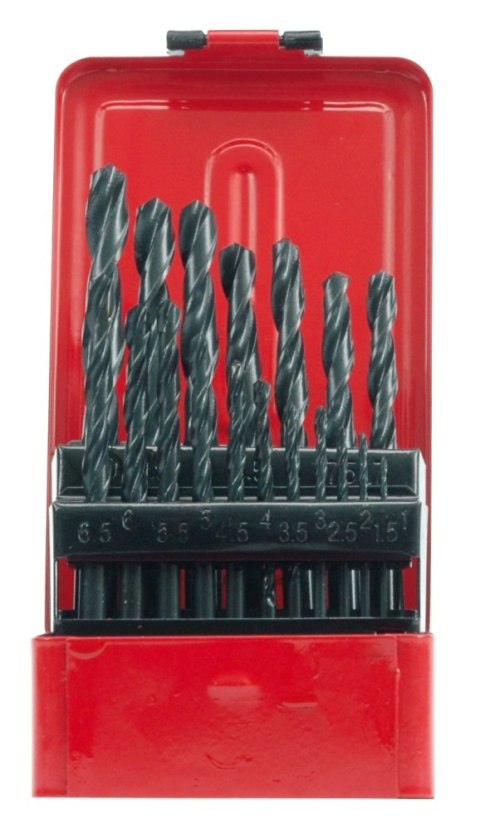 KOMPLET WIERTEŁ DO METALU 1-10MM 19SZT. KOMPLET WIERTEŁ DO METALU 1-10MM 19SZT.