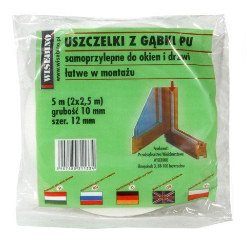 USZCZELKA GĄBKA 10*8MM 6M USZCZELKA GĄBKA 10*8MM 6M