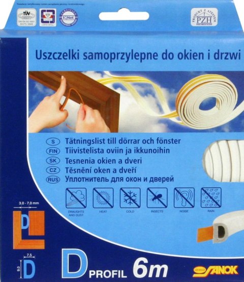 USZCZELKA GUMOWA 6M P BIAŁA USZCZELKA GUMOWA 6M P BIAŁA