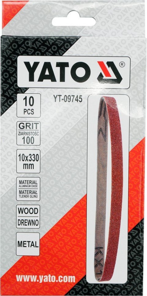 TAŚMA ŚCIERNA BEZKOŃCOWA 10SZT P100 10*330MM TAŚMA ŚCIERNA BEZKOŃCOWA 10SZT P100 10*330MM