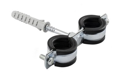 UCHWYT DO RUR PODWÓJNY Z TŁUMIKIEM 1/2'' UCHWYT DO RUR PODWÓJNY Z TŁUMIKIEM 1/2''
