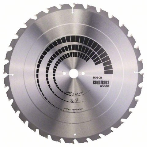 PIŁA TARCZOWA T CONSTRUCT WOOD 450*3,8*30/Z32 PIŁA TARCZOWA T CONSTRUCT WOOD 450*3,8*30/Z32