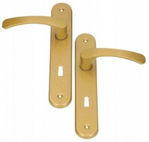 KLAMKA MALOWANA ZŁOTA 90MM NA KLUCZ KLAMKA MALOWANA ZŁOTA 90MM NA KLUCZ