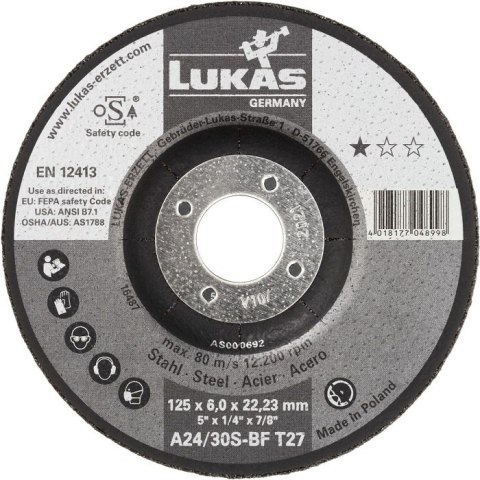 TARCZA WYPUKŁA T27 125*6.0*22 A24/30S-BF PREMIUMFLEX TARCZA WYPUKŁA T27 125*6.0*22 A24/30S-BF PREMIUMFLEX