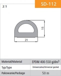 USZCZELKA SAMOPRZYLEPNA CZARNA SD-112-0 21*15MM MB USZCZELKA SAMOPRZYLEPNA CZARNA SD-112-0 21*15MM MB