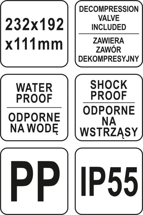 WALIZKA NARZĘDZIOWA HERMET 232*192*111MM WALIZKA NARZĘDZIOWA HERMET 232*192*111MM