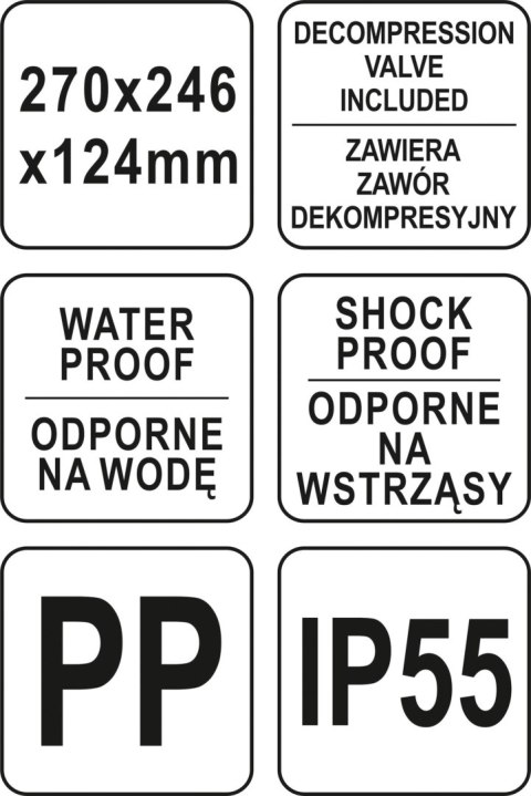 WALIZKA NARZĘDZIOWA HERMET 270*246*124MM WALIZKA NARZĘDZIOWA HERMET 270*246*124MM