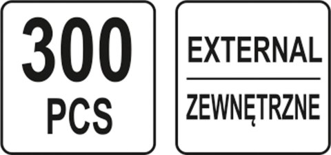 ZESTAW PIERŚCIENI SEGERA ZEWNĘTRZNYCH 300SZT ZESTAW PIERŚCIENI SEGERA ZEWNĘTRZNYCH 300SZT