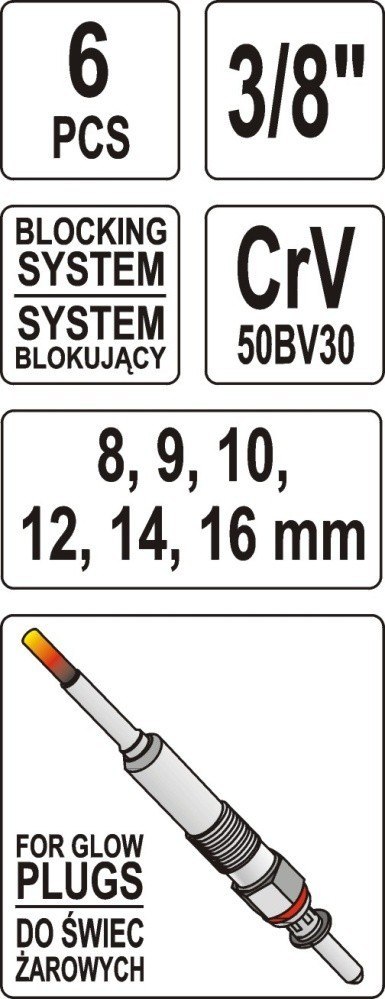 KLUCZE DO ŚWIEC ŻAROWYCH KLUCZE DO ŚWIEC ŻAROWYCH