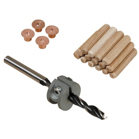 ZESTAW: WIERTŁO, OGRANICZNIK GŁĘB. 4 ZNACZNIKI KOŁKI 8MM ZESTAW: WIERTŁO, OGRANICZNIK GŁĘB. 4 ZNACZNIKI KOŁKI 8MM