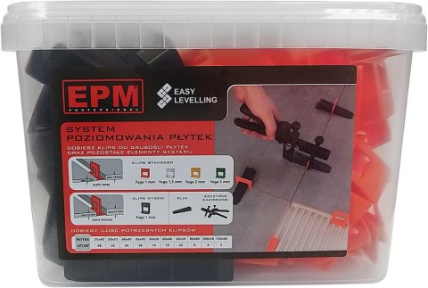 SYSTEM UKŁADANIA PŁYTEK EASY LEVELING 50 KLIN+ 100 KLIPS 1MM SYSTEM UKŁADANIA PŁYTEK EASY LEVELING 50 KLIN+ 100 KLIPS 1MM