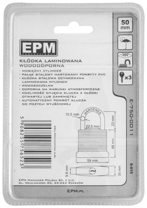 KŁÓDKA LAMINOWANA S-015 50MM KŁÓDKA LAMINOWANA S-015 50MM