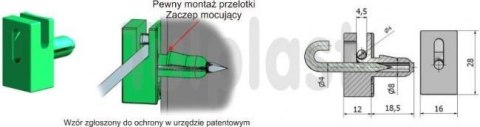 PRZELOTKA DRUTU MOCOWANA NA BOLEC PD/B BRĄZOWA PRZELOTKA DRUTU MOCOWANA NA BOLEC PD/B BRĄZOWA