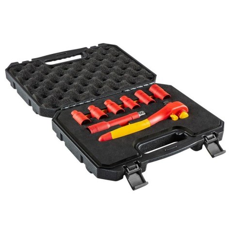 ZESTAW KLUCZY NASADOWYCH 1/2'', 1000V, 8 SZTUK ZESTAW KLUCZY NASADOWYCH 1/2'', 1000V, 8 SZTUK
