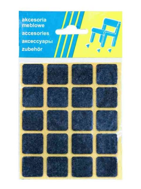 PODKŁADKA FILCOWA BLISTER CZARNA 20*20MM - 20SZT PODKŁADKA FILCOWA BLISTER CZARNA 20*20MM - 20SZT