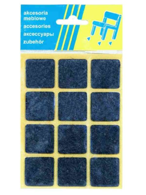 PODKŁADKA FILCOWA BLISTER CZARNA 28*28MM - 12SZT PODKŁADKA FILCOWA BLISTER CZARNA 28*28MM - 12SZT