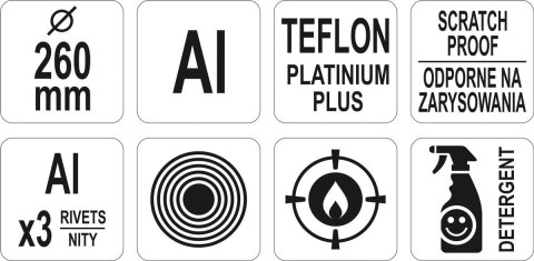 PATELNIA ALUMINIOWA DO NALEŚNIKÓW TEFLON 260MM. PATELNIA ALUMINIOWA DO NALEŚNIKÓW TEFLON 260MM.