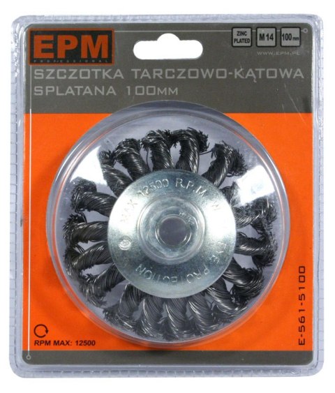 SZCZOTKA TARCZOWO KĄTOWA SPLATANA 100MM ZN SZCZOTKA TARCZOWO KĄTOWA SPLATANA 100MM ZN