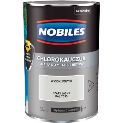 NOBILES EMALIA CHLOROKAUCZUKOWA SZARY JASNY RAL 7035 0.9L NOBILES EMALIA CHLOROKAUCZUKOWA SZARY JASNY RAL 7035 0.9L