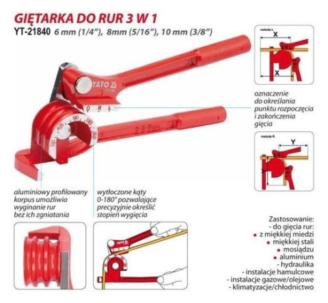 GIĘTARKA DO RUR 6-8-10MM GIĘTARKA DO RUR 6-8-10MM
