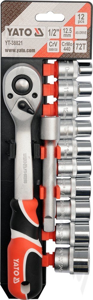 ZESTAW KLUCZY NASADOWYCH 1/2'' 12 CZĘŚCI ZESTAW KLUCZY NASADOWYCH 1/2'' 12 CZĘŚCI