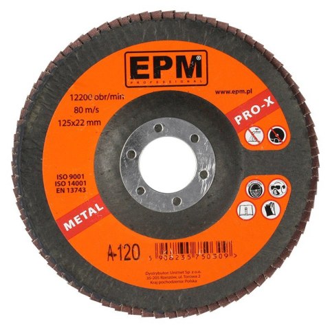 LAMELKA KORUNDOWA EPM PRO-X GRANULACJA 120 125MM LAMELKA KORUNDOWA EPM PRO-X GRANULACJA 120 125MM