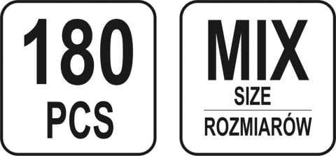ZESTAW PRZELOTEK GUMOWYCH 180SZT MIX ZESTAW PRZELOTEK GUMOWYCH 180SZT MIX