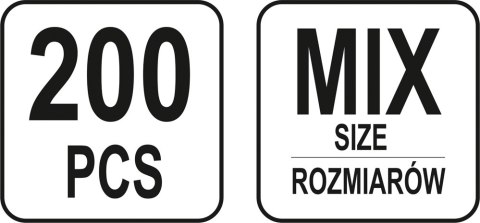 ZESTAW SPRĘŻYNEK 200 SZTUK MIX ZESTAW SPRĘŻYNEK 200 SZTUK MIX