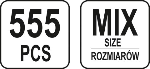ZESTAW ZAWLECZEK PROSTYCH 555SZT MIX ZESTAW ZAWLECZEK PROSTYCH 555SZT MIX