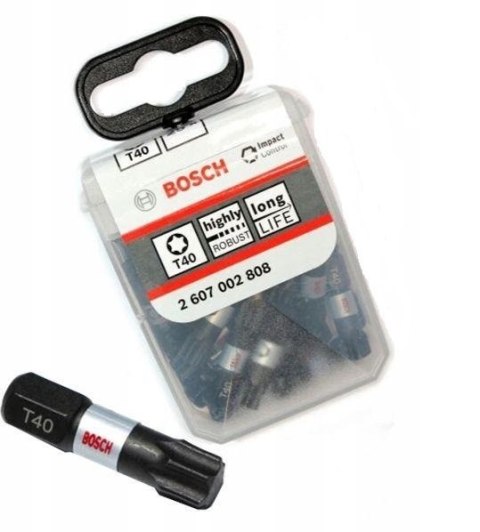 BIT, GROT, KOŃCÓWKA T40 25MM IMP 25PCS BIT, GROT, KOŃCÓWKA T40 25MM IMP 25PCS