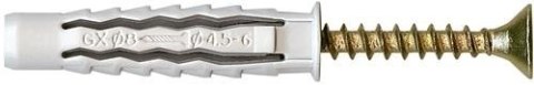 DYBEL UNIWERSALNY ŁEB Z NACIĘCIEM KRZYŻOWYM GXK 10/60MM DYBEL UNIWERSALNY ŁEB Z NACIĘCIEM KRZYŻOWYM GXK 10/60MM