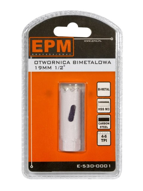 OTWORNICA BI-METALOWA 19MM UCHWYT 1/2'' OTWORNICA BI-METALOWA 19MM UCHWYT 1/2''