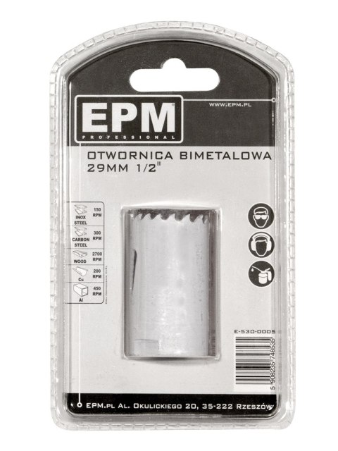OTWORNICA BI-METALOWA 29MM UCHWYT 1/2'' OTWORNICA BI-METALOWA 29MM UCHWYT 1/2''