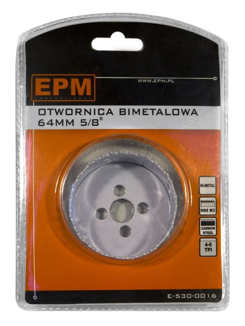 OTWORNICA BI-METALOWA 64MM UCHWYT 5/8'' OTWORNICA BI-METALOWA 64MM UCHWYT 5/8''