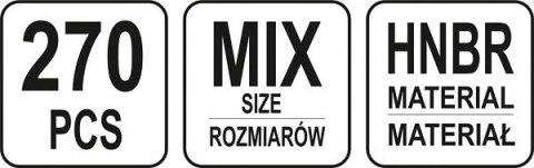 ZESTAW 270 ORINGÓW DO KLIMATYZACJI MATERIAŁ HNBR, ZIELON ZESTAW 270 ORINGÓW DO KLIMATYZACJI MATERIAŁ HNBR, ZIELON