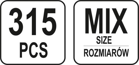 315 SZT KOŁKÓW SPRĘŻYSTYCH MIX 315 SZT KOŁKÓW SPRĘŻYSTYCH MIX